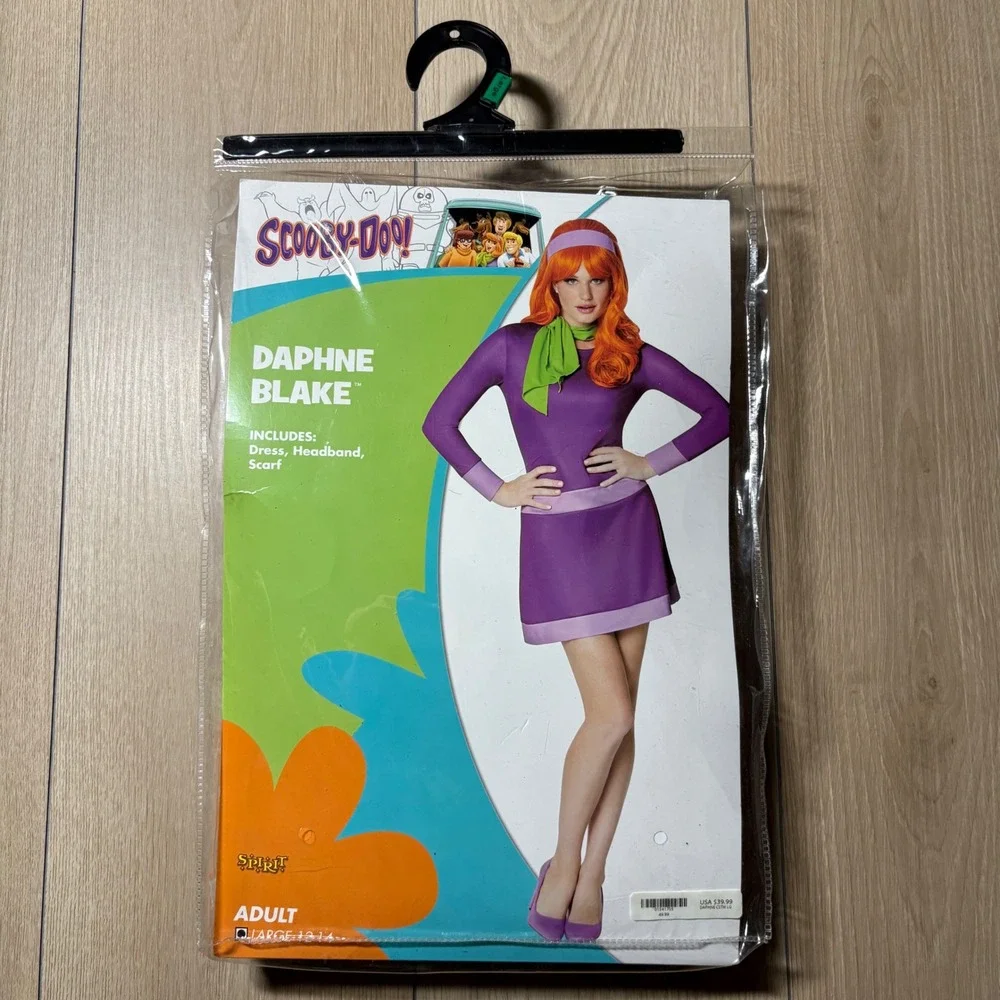Spirit Halloween Scooby-Doo Daphne Blake Costume Adult Large 12-14 Purple Dress